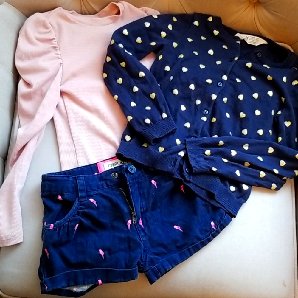 Girls clothes shorts dress top size 4-6